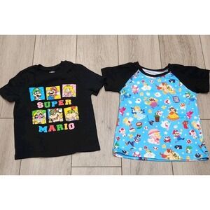 Super Mario Graphic Tees Shirts Kids Size 4T (Lot Of 2) Old Navy Princess Luigi